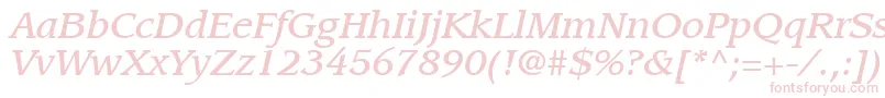 ItcLeawoodLtMediumItalic Font – Pink Fonts on White Background