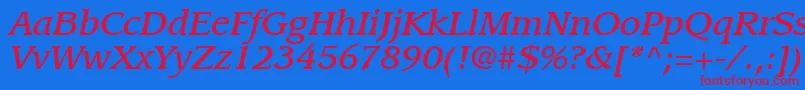 fuente ItcLeawoodLtMediumItalic – Fuentes Rojas Sobre Fondo Azul