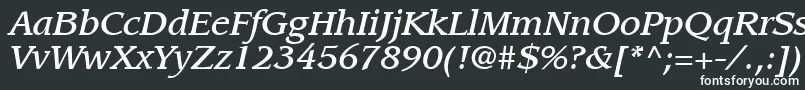 ItcLeawoodLtMediumItalic-fontti – valkoiset fontit