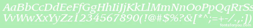 ItcLeawoodLtMediumItalic Font – White Fonts on Green Background