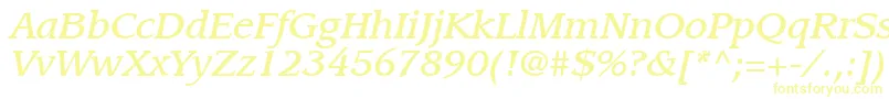 ItcLeawoodLtMediumItalic-fontti – keltaiset fontit