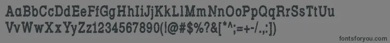 RowdyTypemachine6CondensedBold Font – Black Fonts on Gray Background
