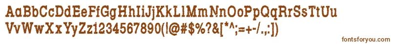 RowdyTypemachine6CondensedBold Font – Brown Fonts on White Background