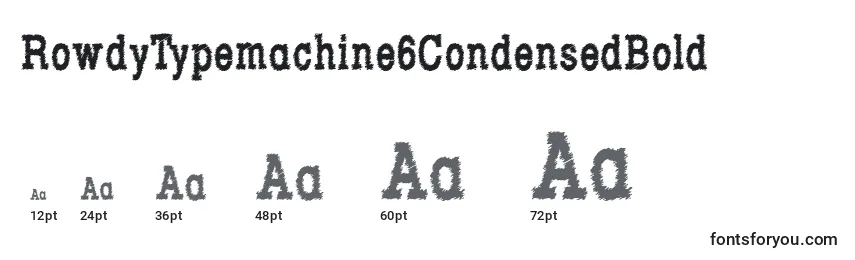 RowdyTypemachine6CondensedBold Font Sizes