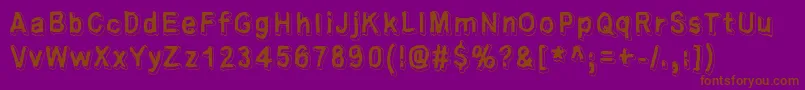 Universedge Font – Brown Fonts on Purple Background