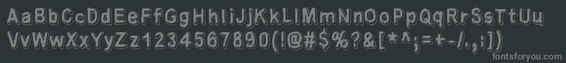 Universedge-fontti – harmaat kirjasimet mustalla taustalla