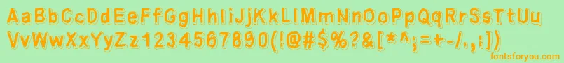Universedge Font – Orange Fonts on Green Background