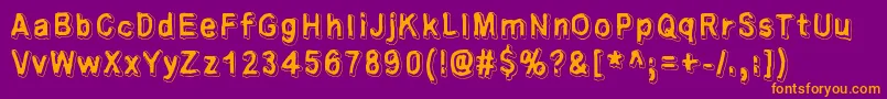 Universedge Font – Orange Fonts on Purple Background