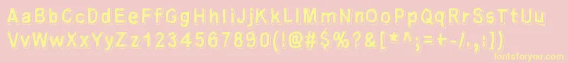 Universedge Font – Yellow Fonts on Pink Background