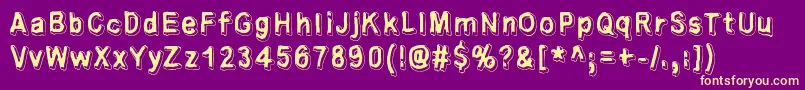 Universedge Font – Yellow Fonts on Purple Background
