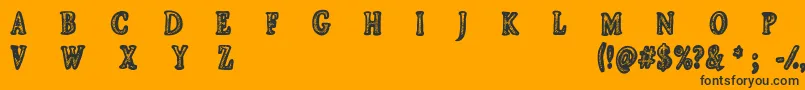 CfjeanscollectionRegular Font – Black Fonts on Orange Background