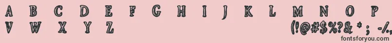 CfjeanscollectionRegular-fontti – mustat fontit vaaleanpunaisella taustalla