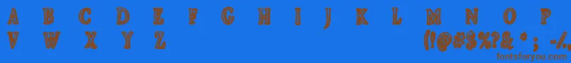 CfjeanscollectionRegular Font – Brown Fonts on Blue Background