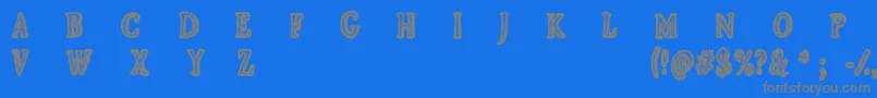 CfjeanscollectionRegular Font – Gray Fonts on Blue Background