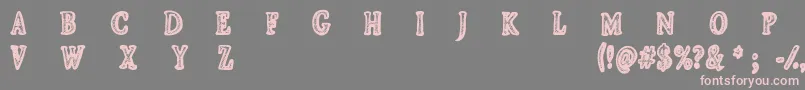 CfjeanscollectionRegular-fontti – vaaleanpunaiset fontit harmaalla taustalla