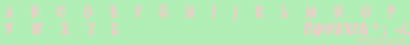 フォントCfjeanscollectionRegular – 緑の背景にピンクのフォント