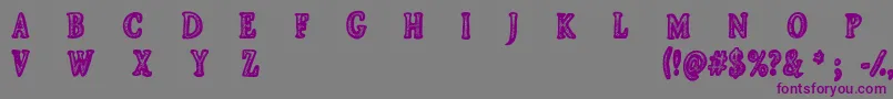 フォントCfjeanscollectionRegular – 紫色のフォント、灰色の背景