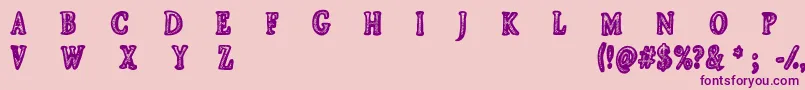 CfjeanscollectionRegular-Schriftart – Violette Schriften auf rosa Hintergrund