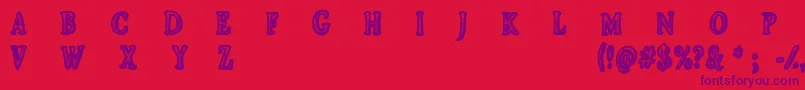CfjeanscollectionRegular-Schriftart – Violette Schriften auf rotem Hintergrund