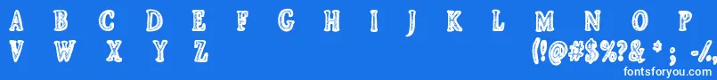 CfjeanscollectionRegular Font – White Fonts on Blue Background