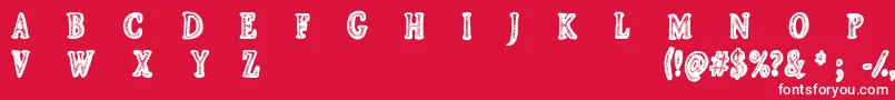 CfjeanscollectionRegular Font – White Fonts on Red Background