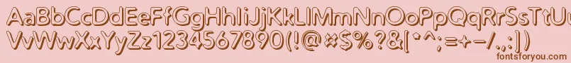 Distrobv Font – Brown Fonts on Pink Background