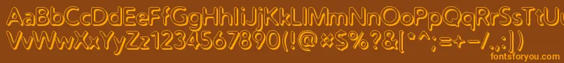 Lisätietoja Distrobv-fontista Distrobv-fontti – oranssit fontit ruskealla taustalla