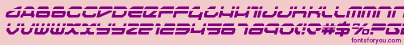 TravelerLaserItalic Font – Purple Fonts on Pink Background