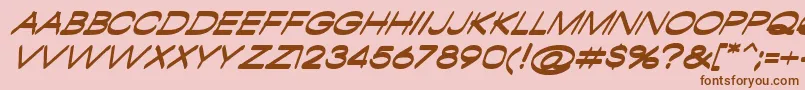 Fonte AmbamboItalic – fontes marrons em um fundo rosa