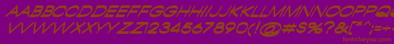 AmbamboItalic Font – Brown Fonts on Purple Background