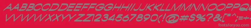 AmbamboItalic Font – Gray Fonts on Red Background