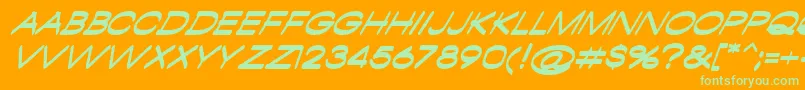 AmbamboItalic Font – Green Fonts on Orange Background
