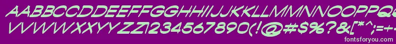 AmbamboItalic Font – Green Fonts on Purple Background