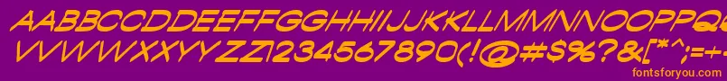 AmbamboItalic Font – Orange Fonts on Purple Background