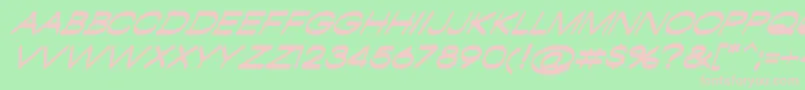 AmbamboItalic Font – Pink Fonts on Green Background