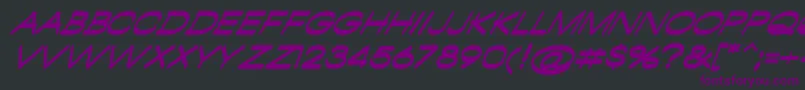 AmbamboItalic Font – Purple Fonts on Black Background