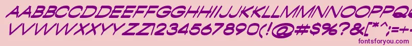 AmbamboItalic Font – Purple Fonts on Pink Background