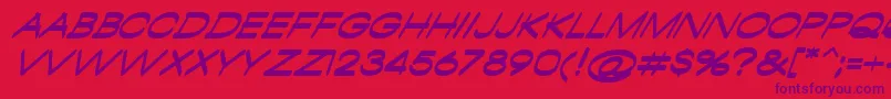 AmbamboItalic Font – Purple Fonts on Red Background