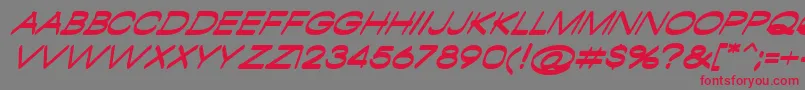 フォントAmbamboItalic – 赤い文字の灰色の背景