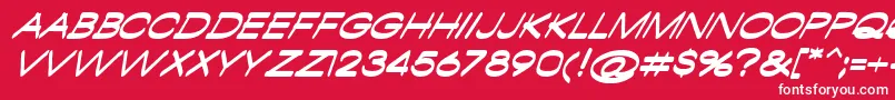 AmbamboItalic Font – White Fonts on Red Background