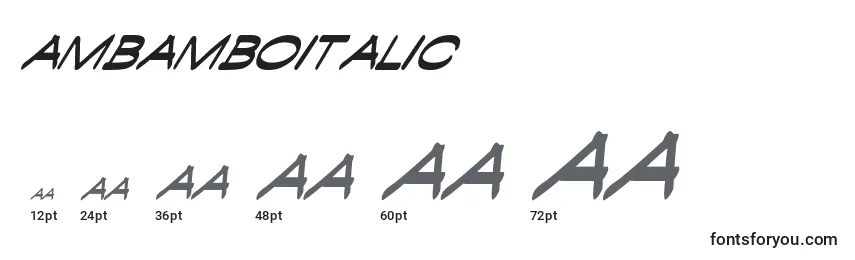 AmbamboItalic Font Sizes