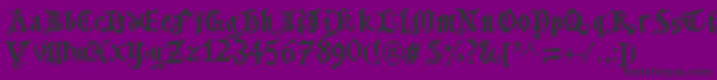 Czcionka Bitmgothic – czarne czcionki na fioletowym tle