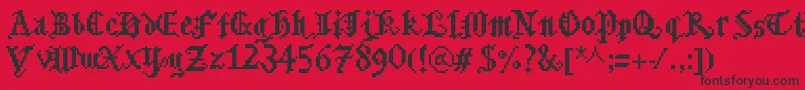 Bitmgothic Font – Black Fonts on Red Background