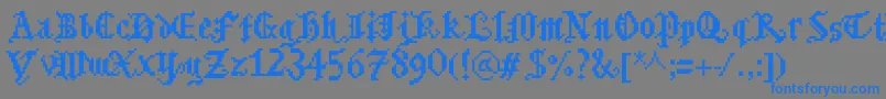 Bitmgothic Font – Blue Fonts on Gray Background