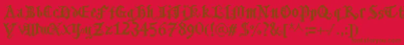Bitmgothic Font – Brown Fonts on Red Background