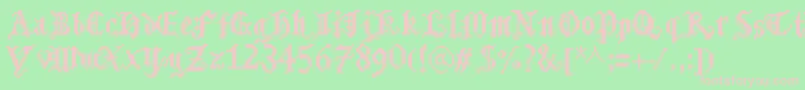 Bitmgothic Font – Pink Fonts on Green Background