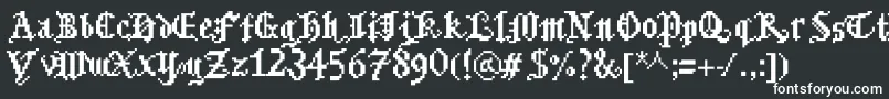 Bitmgothic-fontti – valkoiset fontit mustalla taustalla