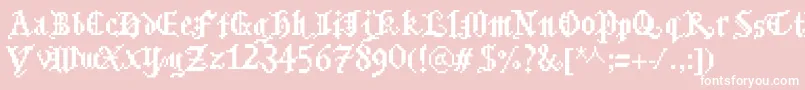 Bitmgothic Font – White Fonts on Pink Background