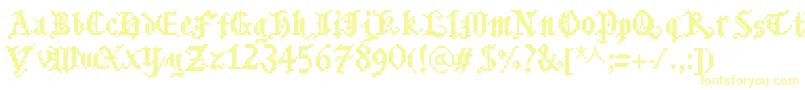 Bitmgothic Font – Yellow Fonts on White Background