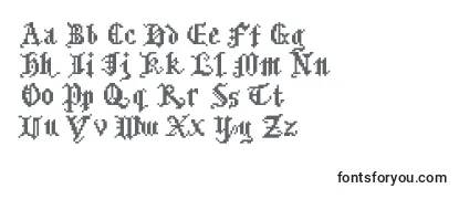Überblick über die Schriftart Bitmgothic